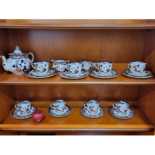 665 - Star lot : An incredible twenty-seven piece tea service by Mason's Ironstone in their iconic 