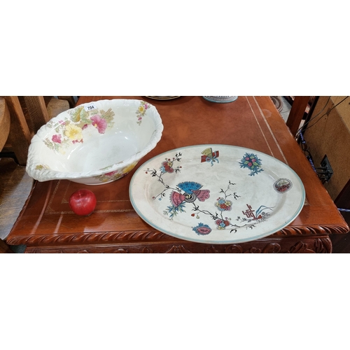 704 - Two beautiful very large Victorian stoneware pieces. Including a very impressive early 19th century ... 