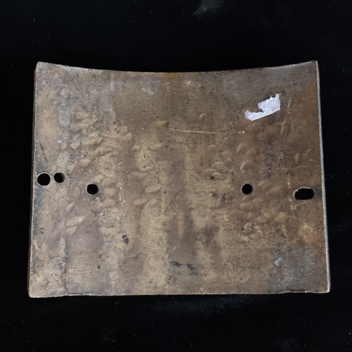 134 - A very heavy vintage Silver Spring bronze printing block. With lettering in high relief and of a cur... 