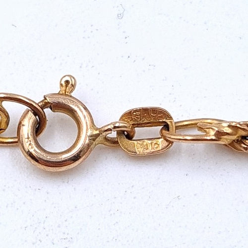 505 - A stunning 9 carat gold twist link bracelet, set with a lobster clasp and a weight of 1.89 grams.