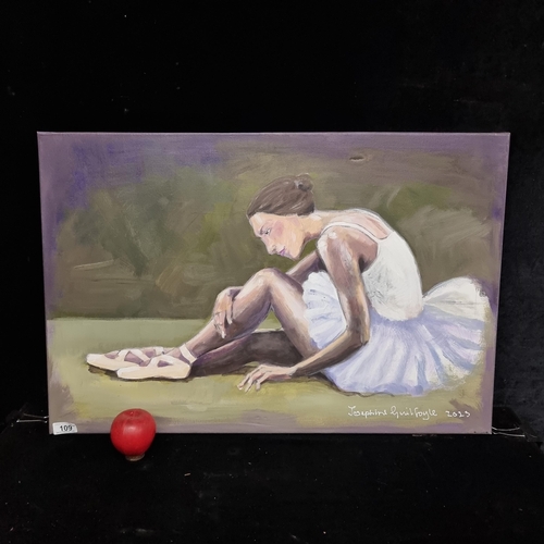109 - A lovely original acrylic on board painting titled 