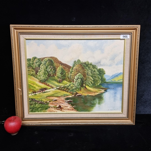 66 - A lovely original oil on canvas board painting titled 