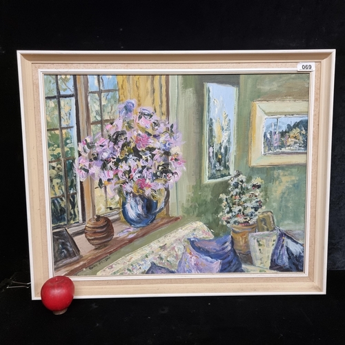 69 - Star Lot : A wonderfully dynamic original oil on canvas board painting displaying an interior settin... 
