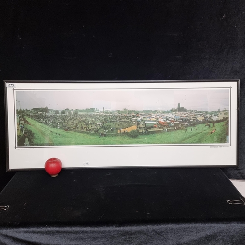 73 - A large vintage composite photograph print of the Great October Fair Ballinasloe, showing the variou... 