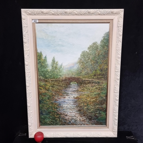 84 - A fantastic large original oil on canvas painting by the artist Edward Tompkins showing a view down ... 