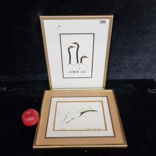 89 - A pair of high quality prints by the Canadian artist Benjamin Chee Chee. The first titled 