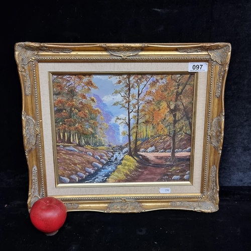97 - A delightful original oil on canvas board painting titled 