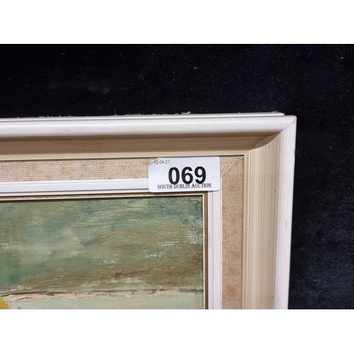 69 - Star Lot : A wonderfully dynamic original oil on canvas board painting displaying an interior settin... 