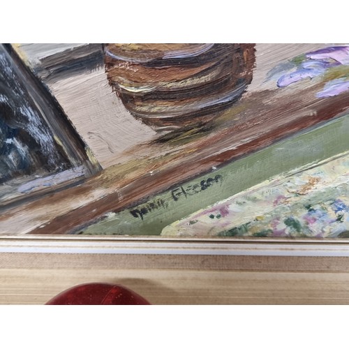 69 - Star Lot : A wonderfully dynamic original oil on canvas board painting displaying an interior settin... 