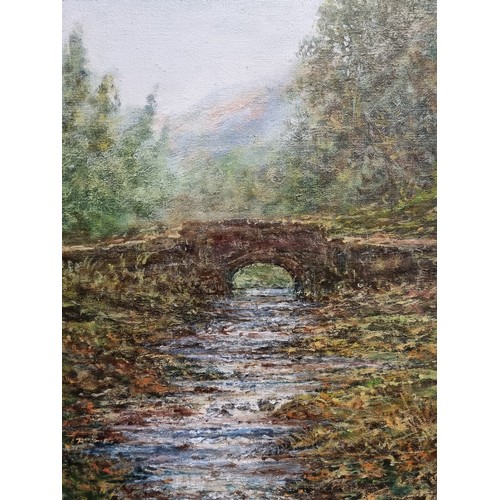 84 - A fantastic large original oil on canvas painting by the artist Edward Tompkins showing a view down ... 