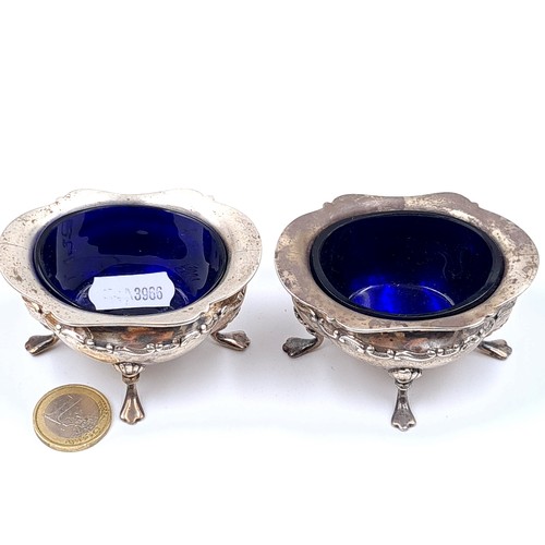 28 - A fabulous pair of sterling silver cruets. From the same set as the previous lot, these examples fea... 