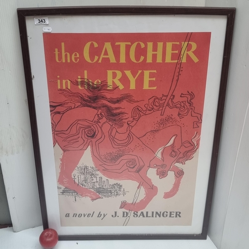 343 - A brilliant large framed poster featuring the book cover for the classic coming of age novel The Cat... 