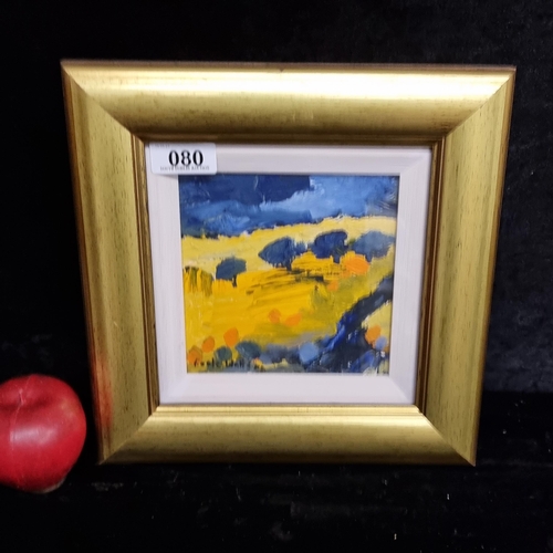 80 - A charming small original oil on canvas board titled 