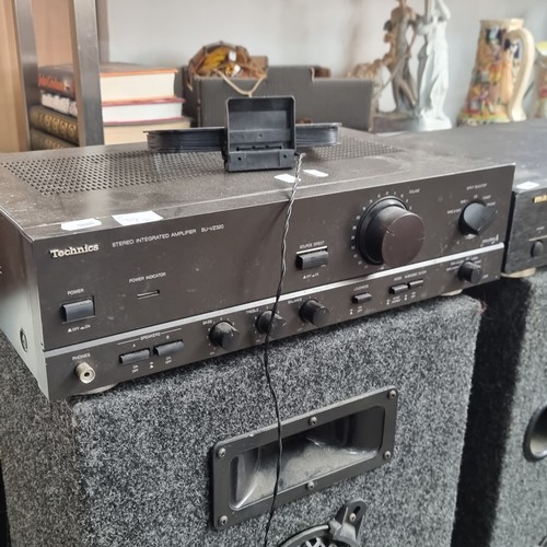 995 - Two large sound systems including a Technics Stereo integrated amplifier (SU-VZ320) and a Marantz FM... 