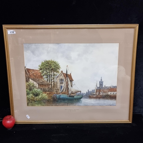 110 - Star Lot: A fabulous antique original watercolour on paper painting titled 