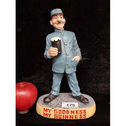 175 - A characterful figure of the Guinness Zoo Keeper holding a pint. Reading 'My Goodness My Guinness'.