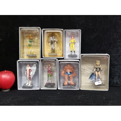 245 - Six collectible figurines from the Marvel Classic Figurine collection including Angel, Blade, Crysta... 