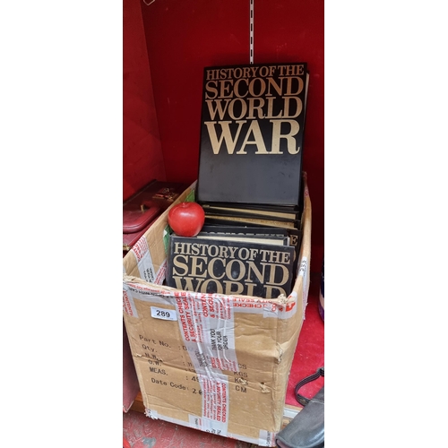 289 - A box containing eight books of 'History of the Second World War' by Purnell dating to c.1973. Inclu... 