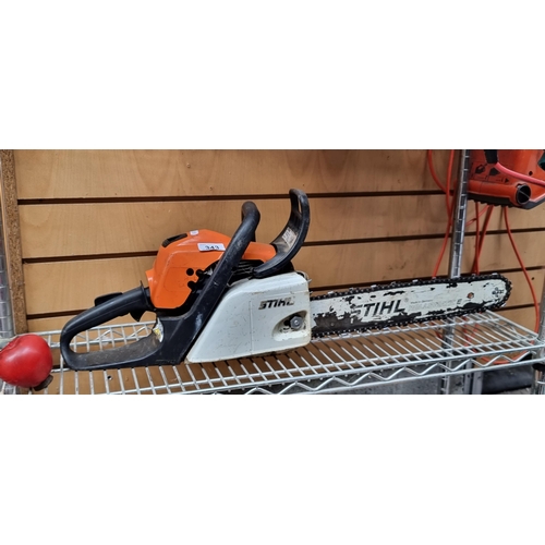 343 - A Stihl two-stroke petrol chainsaw, model number: MS 211. RRP: €515 on donegan.ie.