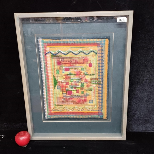 73 - Star Lot :An incredible original mixed media textile artwork titled 