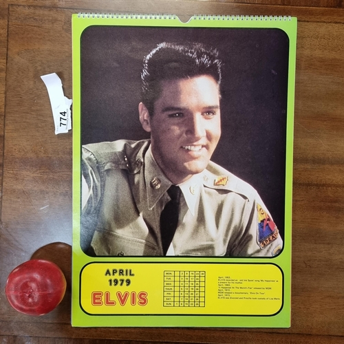 774 - A complete and  genuine vintage Elvis calendar for the year 1979. This great large scale calendar fe... 