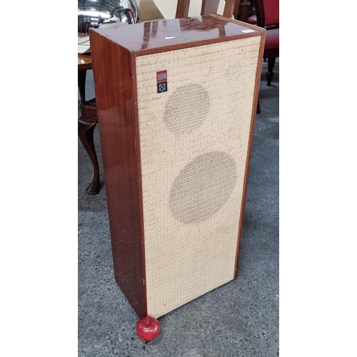 930 - A very cool vintage Rigonda floor standing speaker in a solid wood lacquered case. In very good cond... 