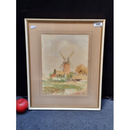 102 - Star Lot : A charming original watercolour and gouache on paper painting by the esteemed Irish artis... 