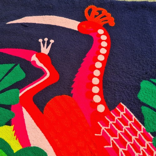 263 - A fabulous large original mid century hand made tapestry by Venezuelan artist Lius Montiel. Features... 