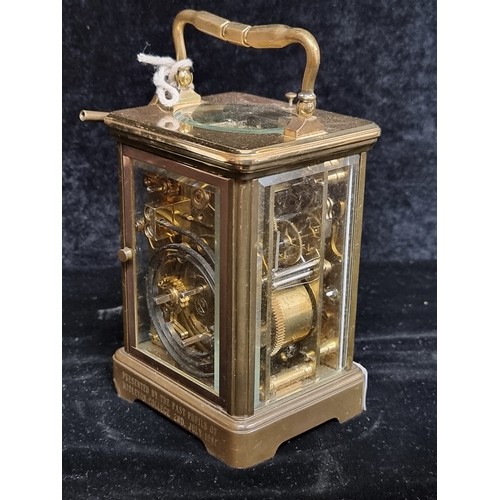 136 - Star lot : A wonderful mechanical L'Epée French made 11 jewel carriage clock with beautiful enameled... 