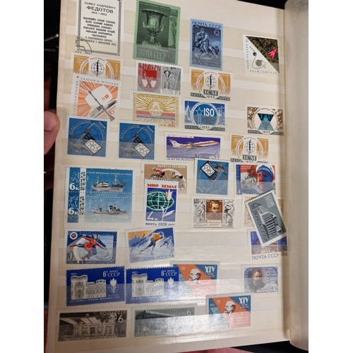 224 - A large collection of vintage postage stamps of Russian and worldwide origin including examples comm... 