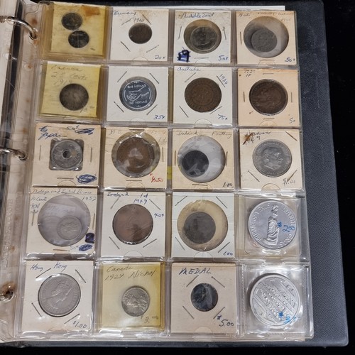 230 - A coin album of over 230 coins with their corresponding information booklets. Includes antique and v... 