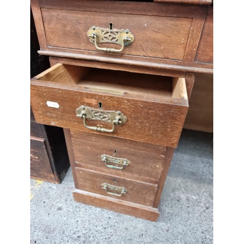 495 - Star Lot : A fabulous late 19th century writer's bureau made by James Simpson Glasgow, with eight pu... 