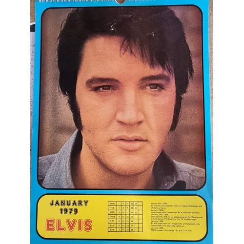 774 - A complete and  genuine vintage Elvis calendar for the year 1979. This great large scale calendar fe... 