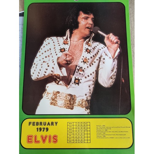 774 - A complete and  genuine vintage Elvis calendar for the year 1979. This great large scale calendar fe... 