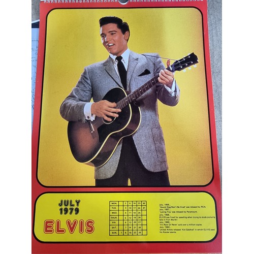 774 - A complete and  genuine vintage Elvis calendar for the year 1979. This great large scale calendar fe... 