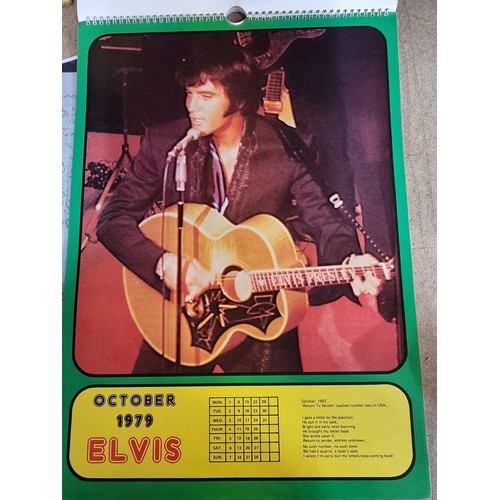 774 - A complete and  genuine vintage Elvis calendar for the year 1979. This great large scale calendar fe... 