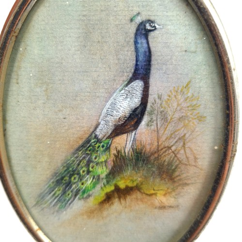 24 - Star Lot : A charming Victorian oval game hand painted portrait, by the artist James Skerrett (Forme... 