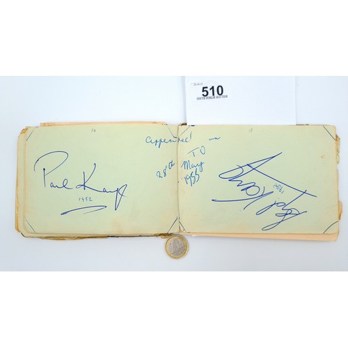 510 - Star Lot : A fabulous  collection of autographs from stars preforming at the Hippodrome Theatre in C... 