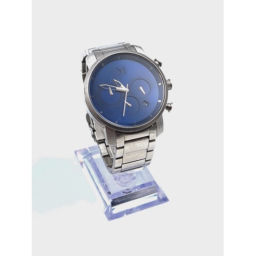 517 - A MVMT brushed steel chronometer wrist watch, this example features its original metal bracelet and ... 