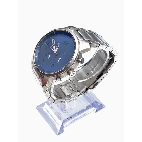 517 - A MVMT brushed steel chronometer wrist watch, this example features its original metal bracelet and ... 