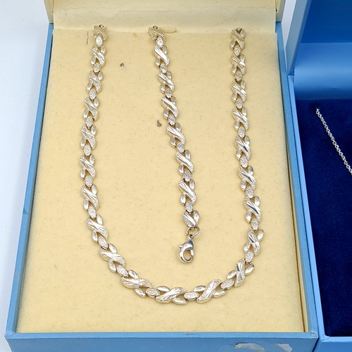 554 - Three boxed Newbridge Silverware items, consisting of a necklace (length 58cm), a gem set bracelet, ... 