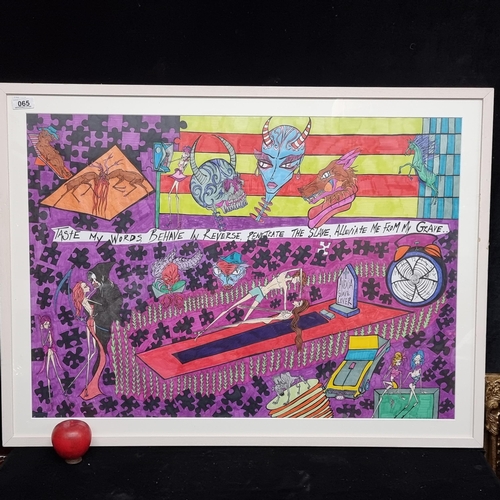 65 - A large fantastic original pen on arches paper artwork by the artist Antonie Amie titled 