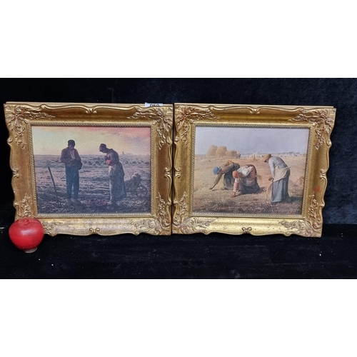 69 - Two neatly sized high quality gilt Chippendale style frames currently housing prints of paintings ti... 