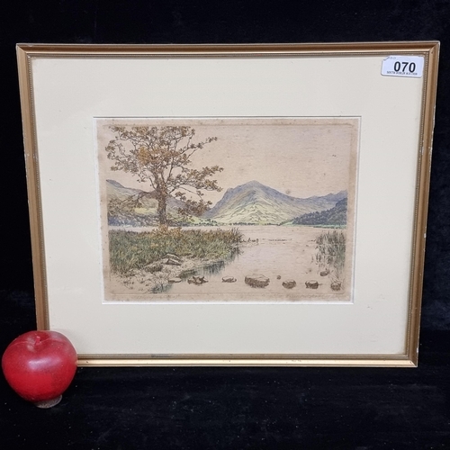 70 - A lovely original hand coloured etching titled 