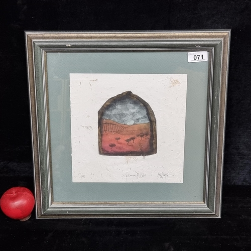 71 - Star Lot : An unusual limited edition (13/45) original etching & embossing piece titled 