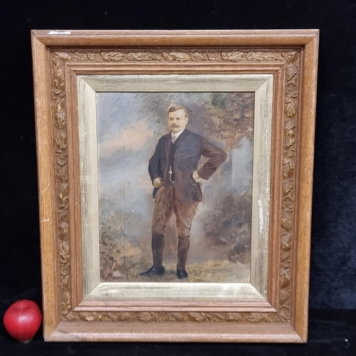 80 - A wonderful antique handcoloured photograph featuring a very dapper gentleman with an impressive mou... 