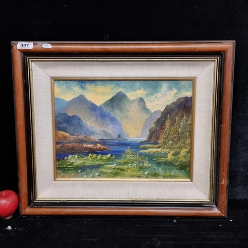 97 - A lovely original oil on canvas board painting titled 