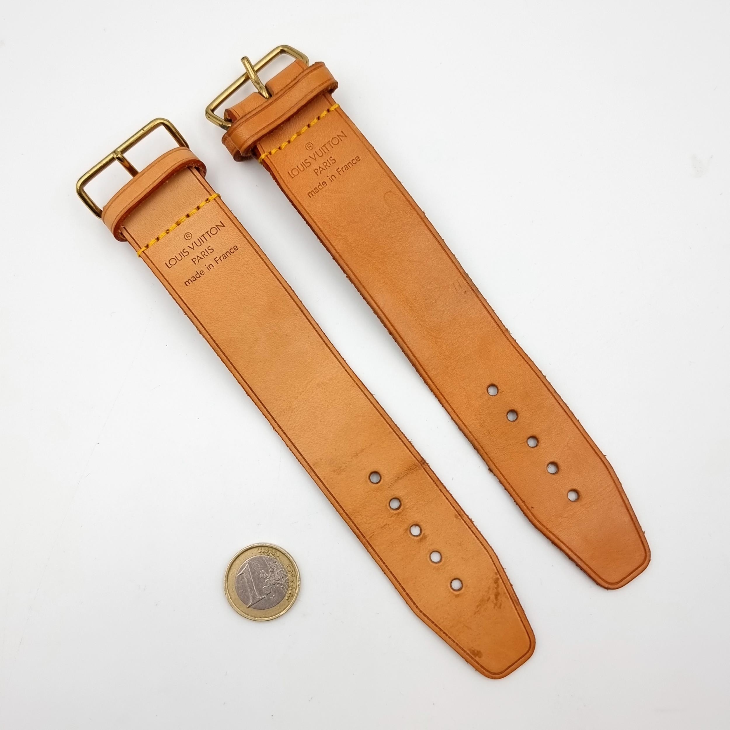 vachetta leather double straps for lv bag