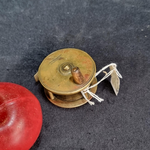 728 - A scarce Lockwood of Sheffield brass platewind trout reel dating to circa 1910. In good clean condit... 