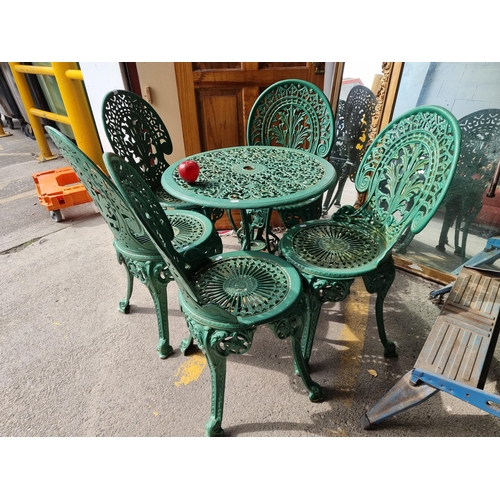 924 - Star lot :A fantastic antique  outdoor dining suite consisting of 5 very heavy high quality  cast ir... 